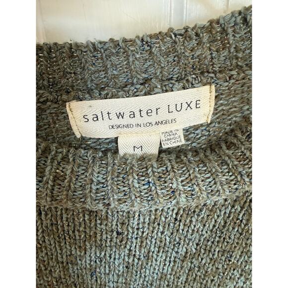 Saltwater Luxe Green Sweater Size Medium - Picture 3 of 3